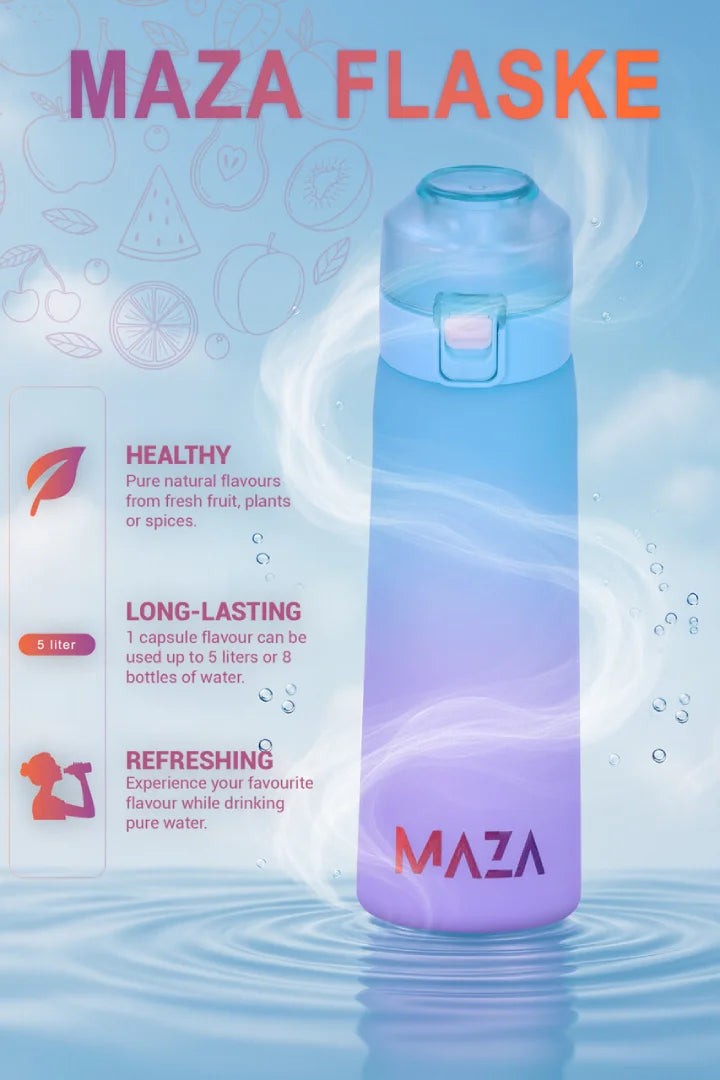 🧊 MAZA™ Smagsflaske – Drik mere vand med din yndlingssmag!